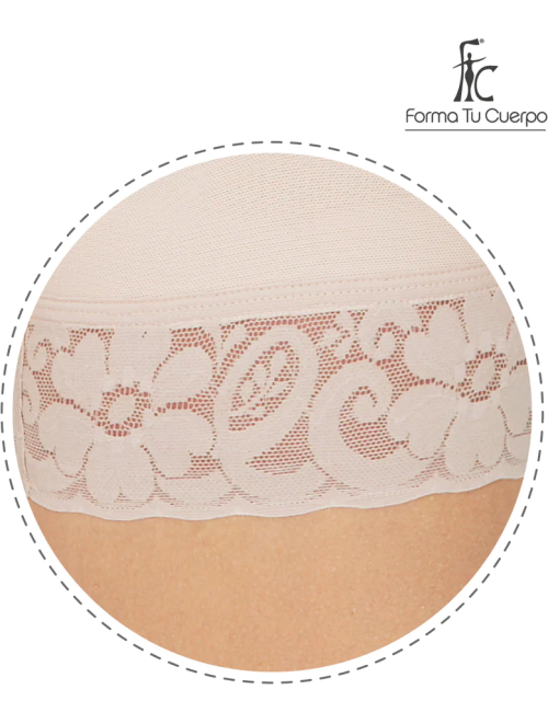 Short Beige Girdle with Hourglass Brooches FT- O-076