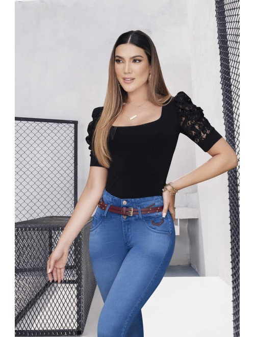 Colombian Skinny Jean Includes Belt - Fzd-1610