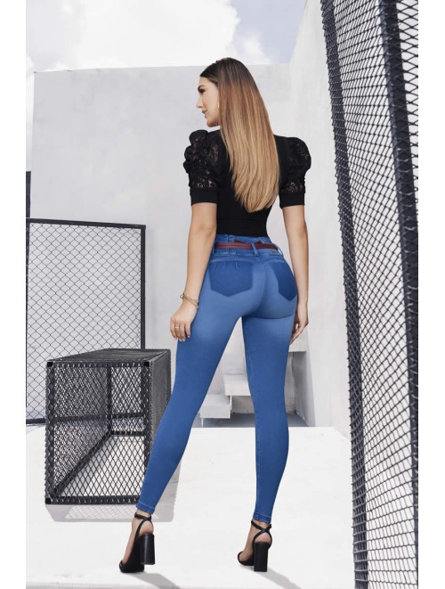 Colombian Skinny Jean Includes Belt - Fzd-1610