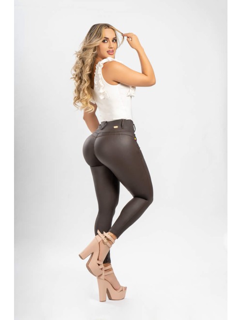 Sexy Pantalón Efecto Cuero Hecho En Colombia | Alessia
