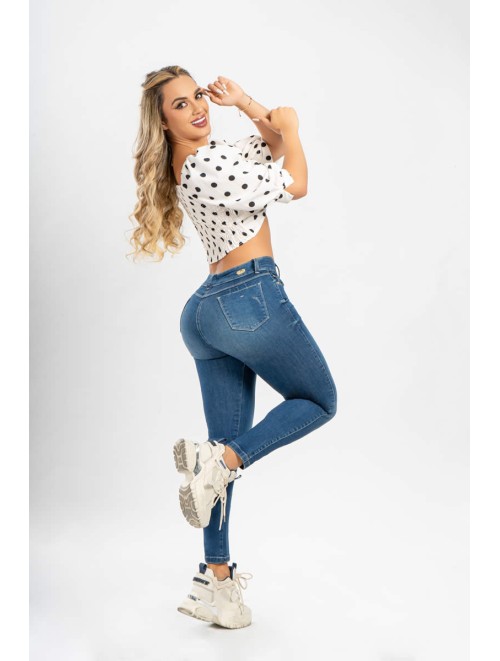 Jeans Colombiano Levanta Cola Bordado Ref 56824 – Moda Colombiana