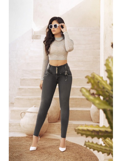 Elegant High Waist Colombian Jeans | Anna