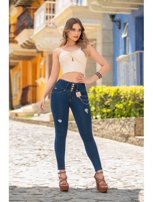 Elegant High Waist Colombian Jeans | W261