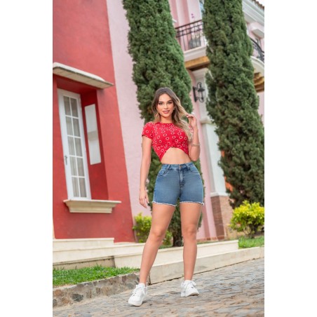 High Waist Colombian Shorts Elegance in Motion | W273
