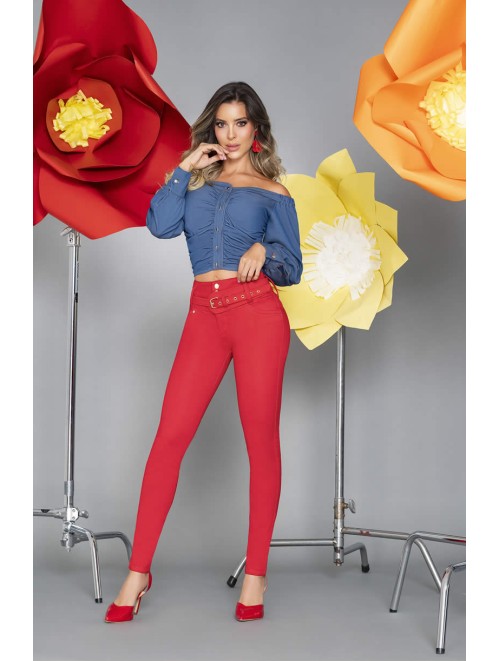 Striking Crimson Red Colombian Jean | SVN 700-1565