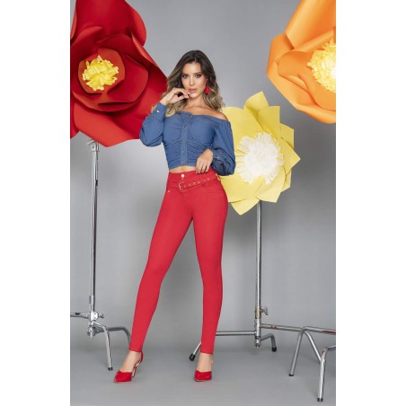 Striking Crimson Red Colombian Jean | SVN 700-1565