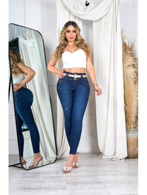 Colombian Skinny Jean Includes Belt | ANG-814