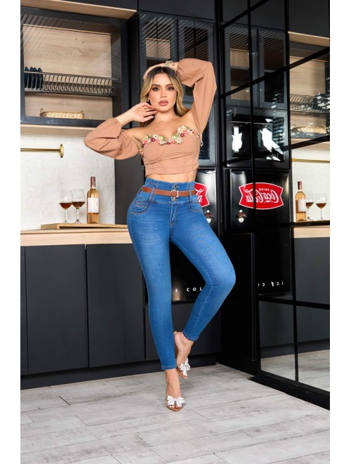 High Waist Push Up Effect Jeans for Women | ANG-820