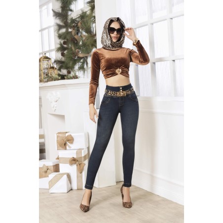 Women's Jeans Includes Animal Print Belt | OFR - PIA