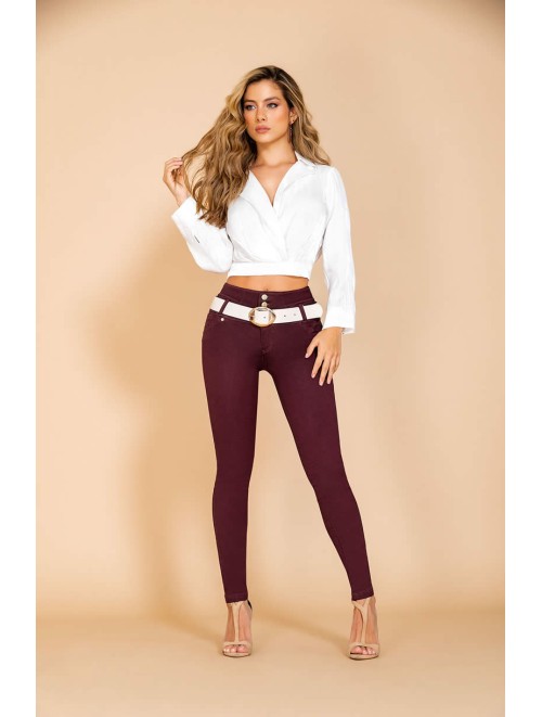 Llamativo Jean Para Dama Incluye Cinturón | 700-1621