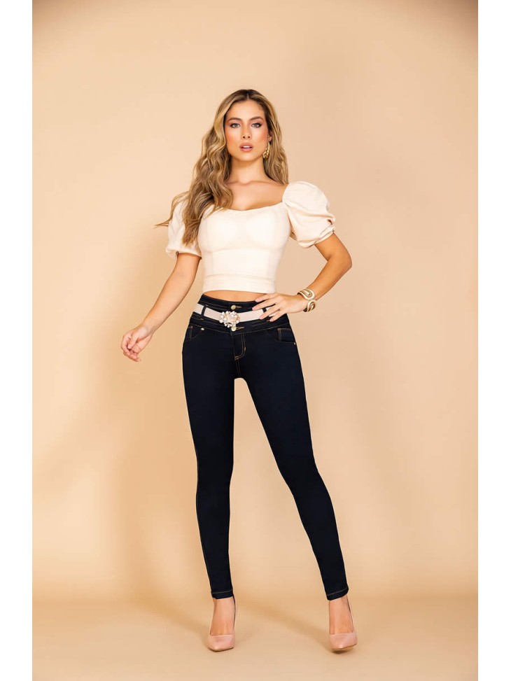 Elegant Colombian Jean Includes Belt | 700-1635