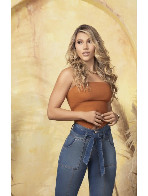 Hermoso Jean Para Dama Incluye Cinturón | OFR-AITANA