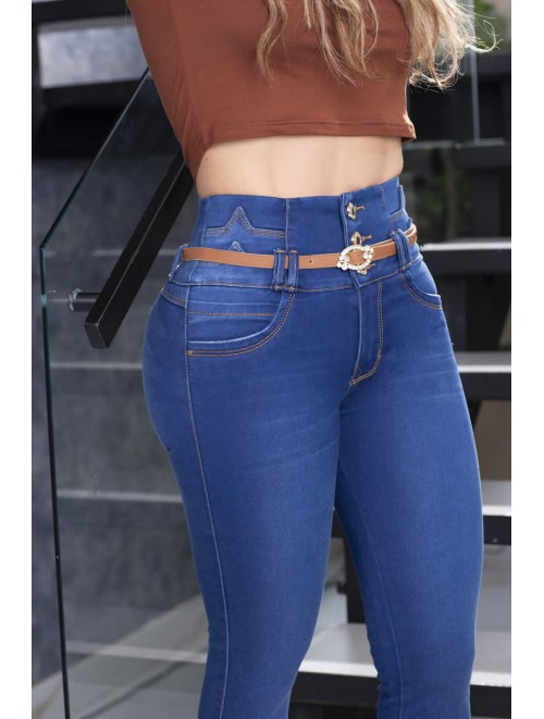Lindo Jeans Control Abdomen Incluye Cinturón | ANG - 845