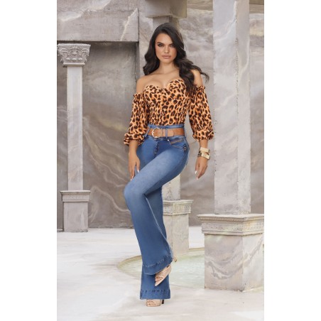 Light Blue Jean Flare With Pockets| OFR - Reggina